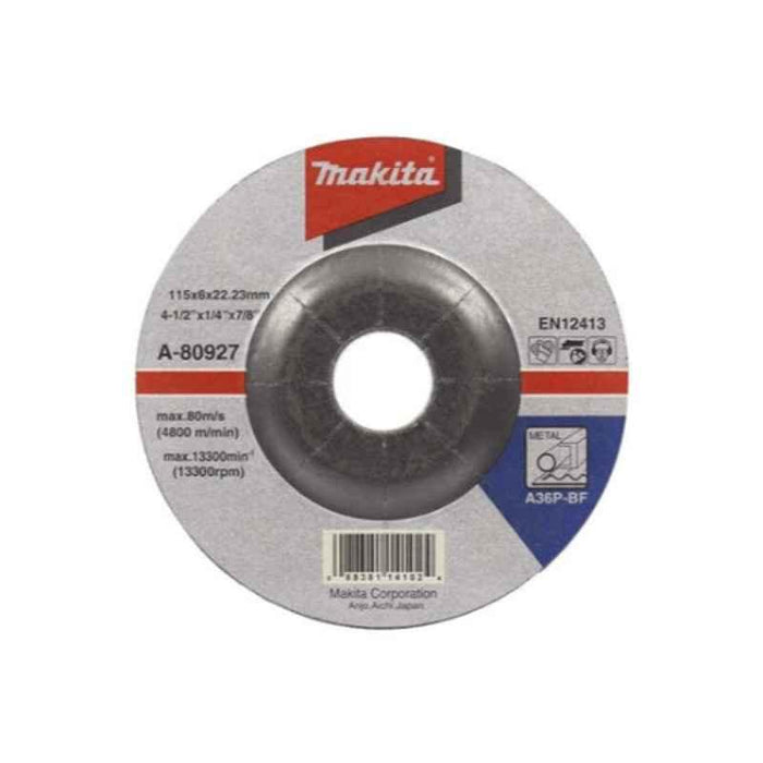 Шлифовальный диск Makita (4-1/2") 115x6x22 A-80927
