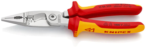 Клещи для электромонтажа Knipex VDE с многокомпонентной ручкой - 200 мм