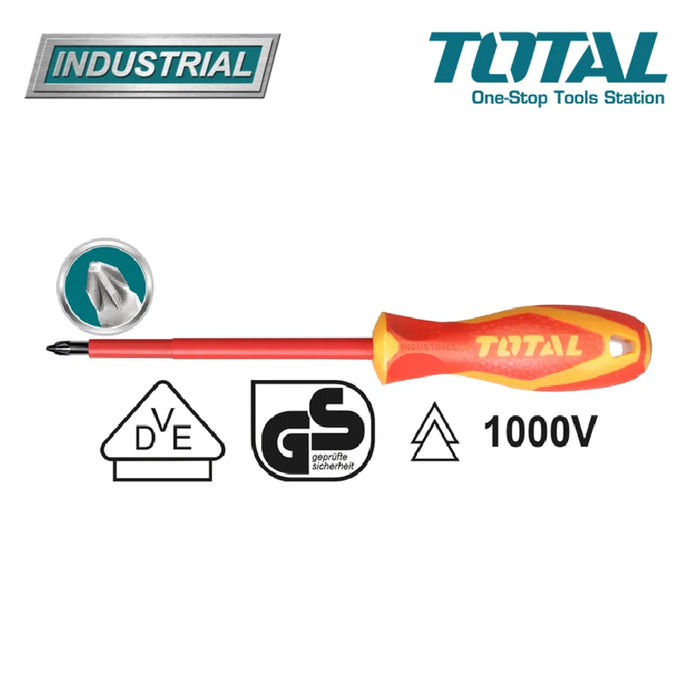 Total Insulated Screwdriver PH2 x 100mm - THTISPH2100