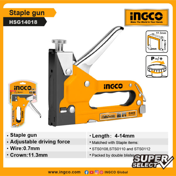 Степлер INGCO 4–14 мм — HSG14018