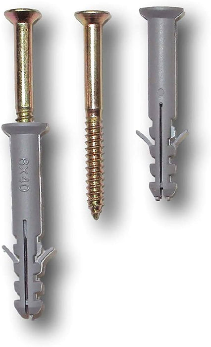 Дюбель и винт крепления рамы Pallafort M6 x 40 мм — 10 шт.