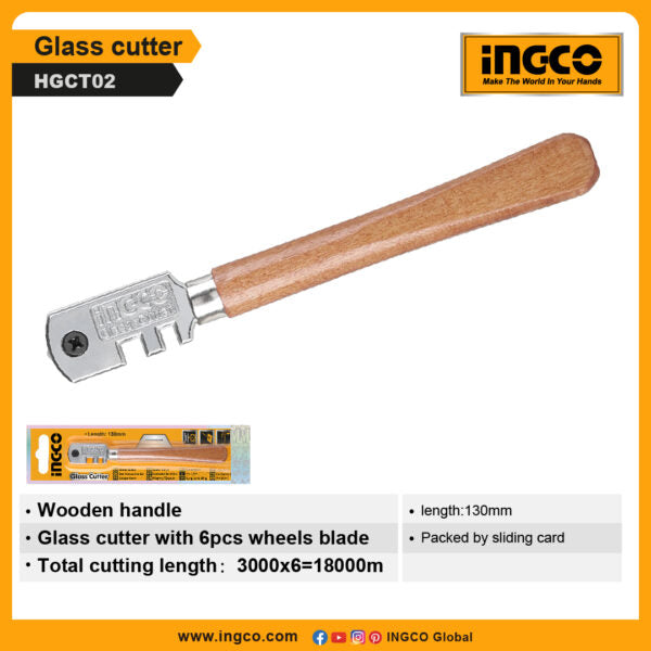 INGCO Glass Cutter 130mm - HGCT02