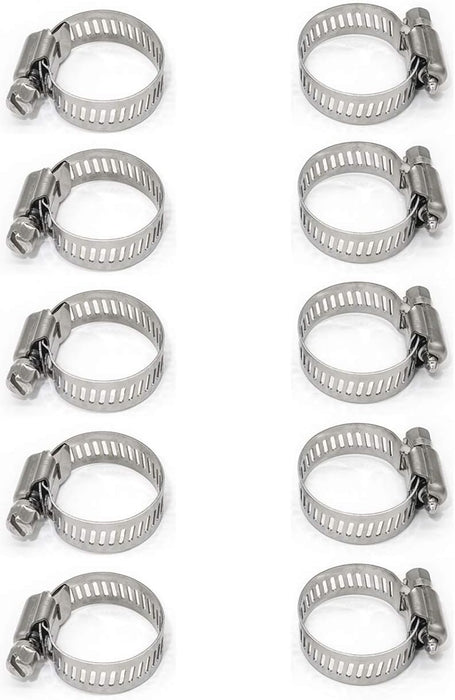 Pallafort Adjustable Stainless Steel Worm Gear Hose Clamp (18-32mm) - 10 pcs Pack