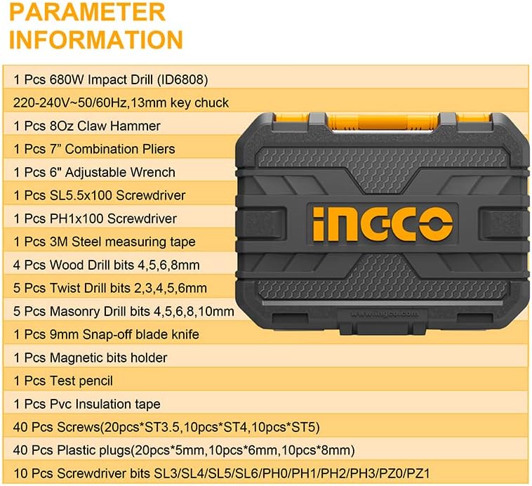 INGCO 115 Pcs Tools Set - HKTHP11151