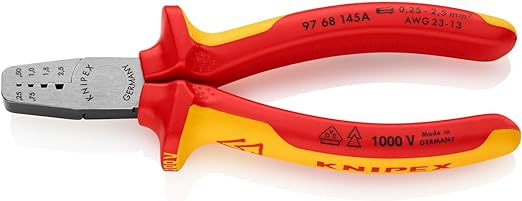 Knipex VDE Crimping Pliers for Wire Ferrules 145mm