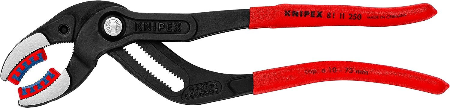 Knipex Siphon & Connector Pliers (with Plastic Jaws) 250mm - 8111250