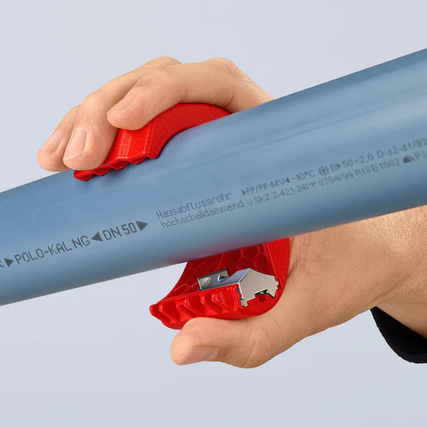 Knipex BiX Plastic Pipe Cutter (20-50mm Capacity) - 90 22 10 BK