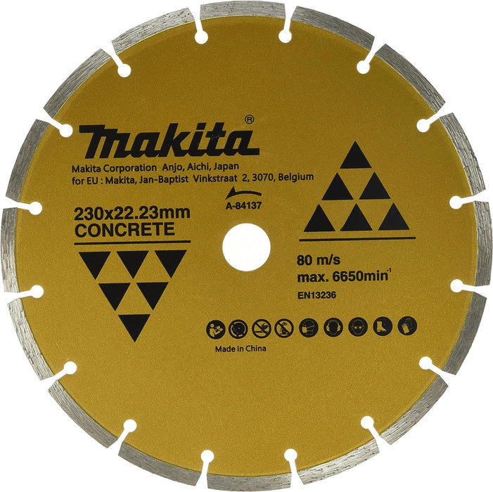Алмазный диск Makita сегментированный 230 мм A-84137