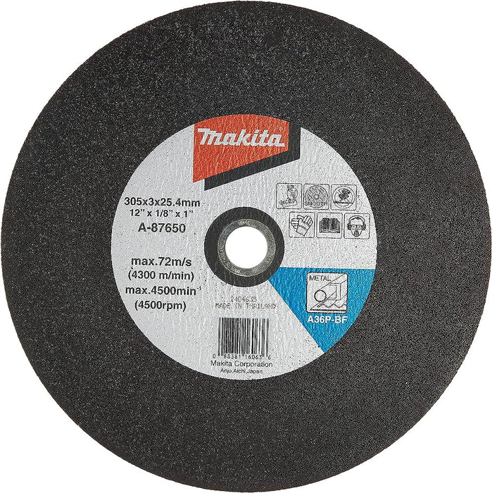 Makita Metal Cutting Disk 12" 305x3x25.4mm A-87650