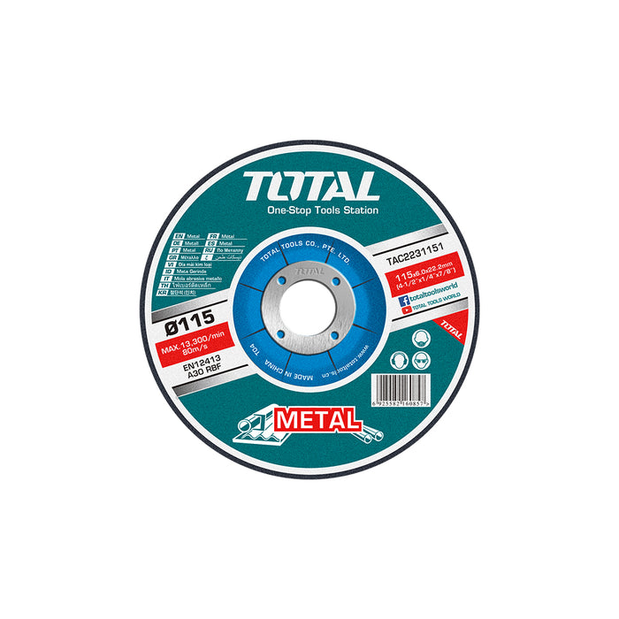 टोटल एब्रेसिव मेटल ग्राइंडिंग डिस्क 115 मिमी - TAC2231151