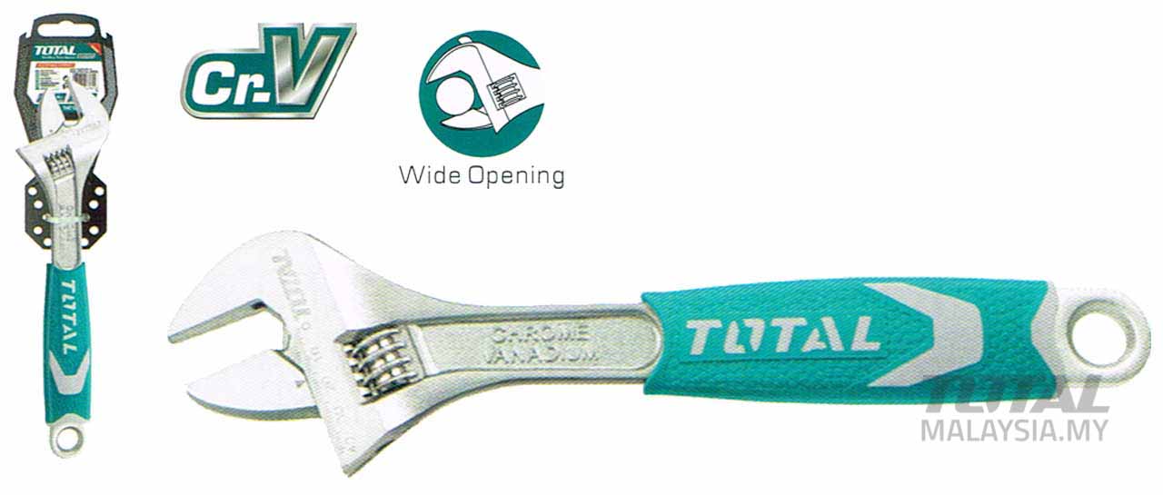 Total 20cm Adjustable Wrench - THT101086