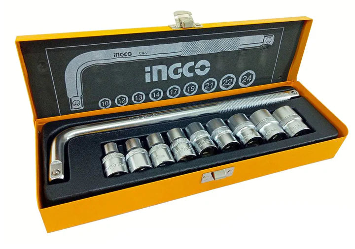INGCO 10Pcs Socket Set 1/2" - HKTS12101