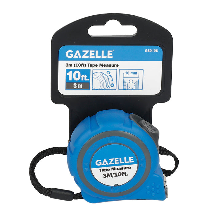 GAZELLE 10FT PLASTIC TAPE MEASURE 3M G80106