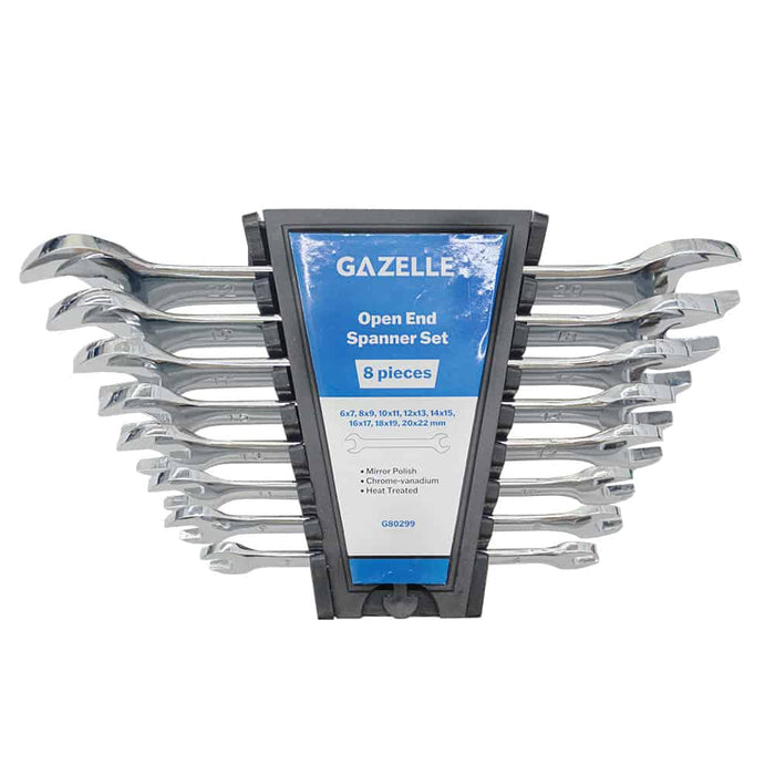 GAZEL 8PCS डबल ओपन एंड स्पैनर 6X7-20X22MM G80299